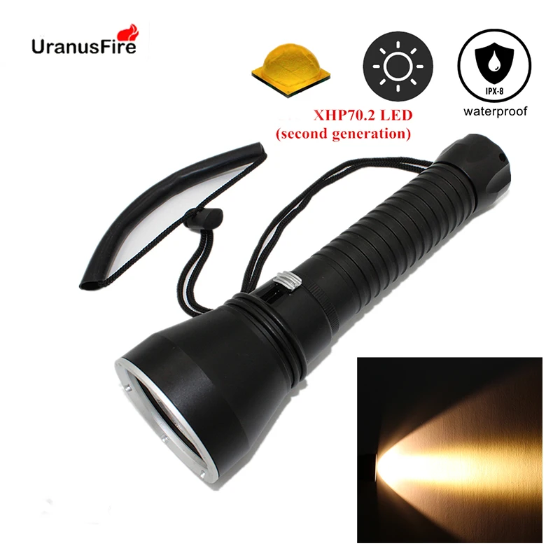 XHP70.2 Yellow LED Dive Light (26650)