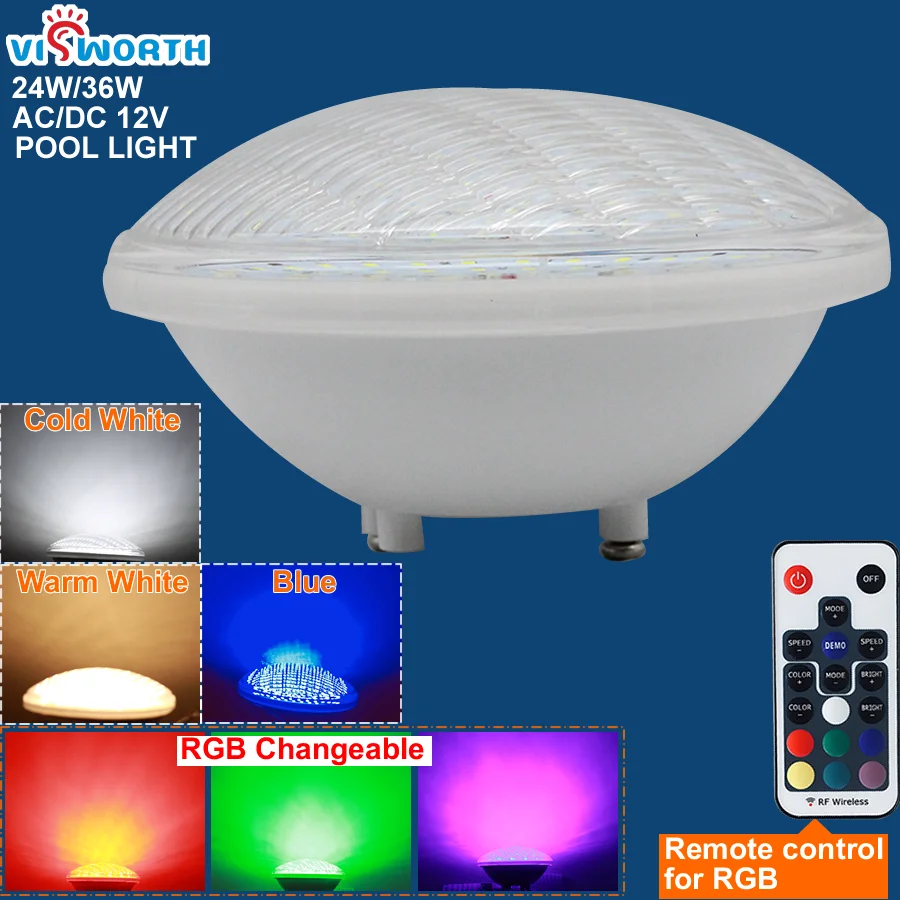 RGB Pool Light Par56 IP68 Underwater LED (24W/36W)