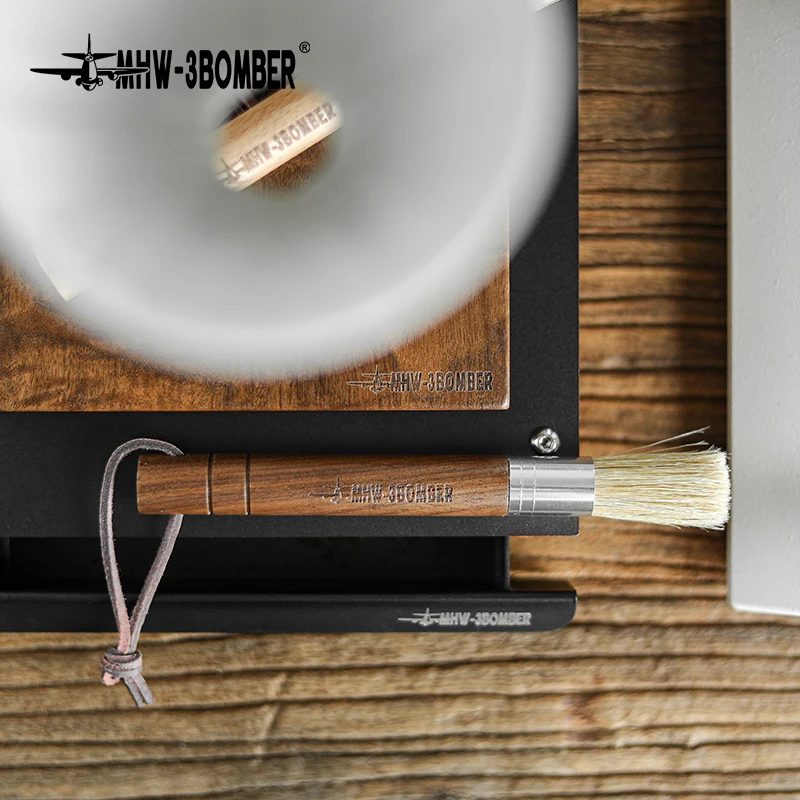 MHW-3BOMBER Coffee Grinder Cleaning Brush with Wood Handle