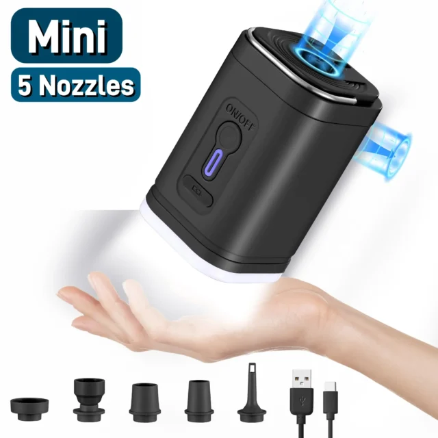 Mini Portable Air Pump with 1300mAh Battery