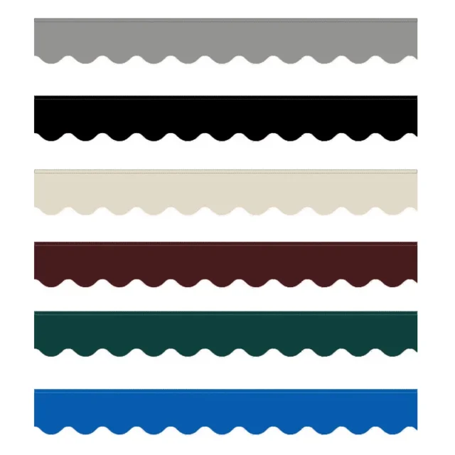 Custom Waterproof Patio Awning Fabric — Wavy Valance