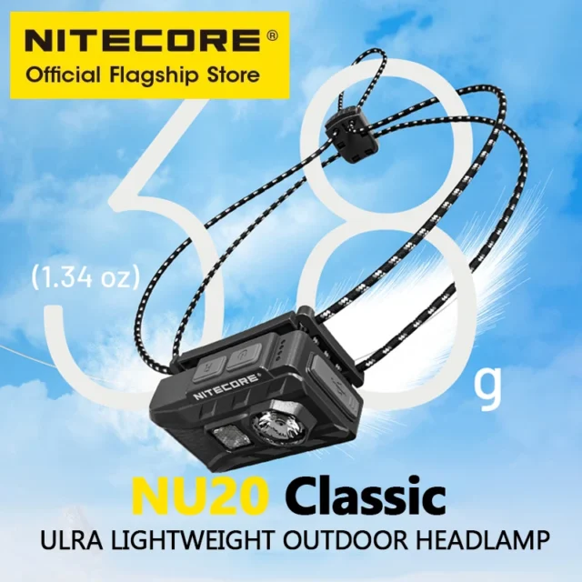 NITECORE NU20 USB-C Rechargeable 38g Ultra-Light Headlamp