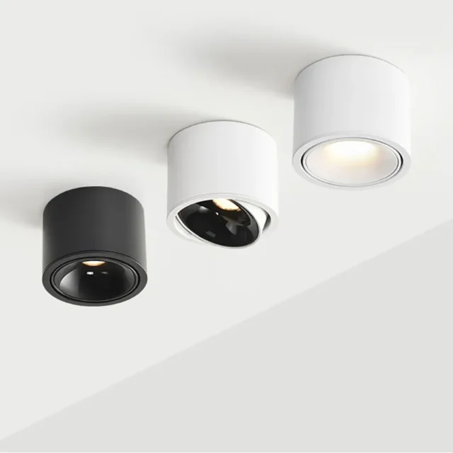 LED Adjustable COB Spotlight Surface-mounted Ceiling Light