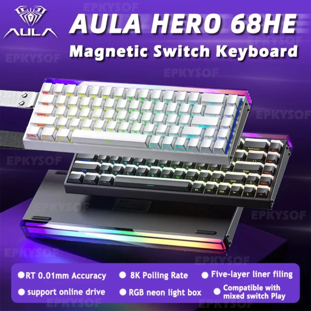AULA HERO 68HE Magnetic Switch RGB Mechanical Gaming Keyboard