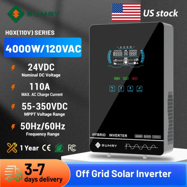 SUMRY Off-Grid Solar Inverter with MPPT and LCD
