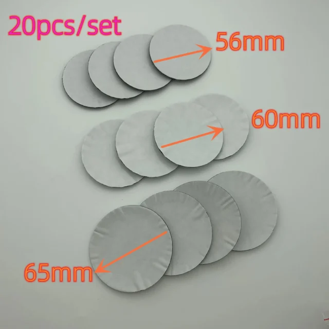 20pcs Car Wheel Hub Center Stickers — 56/60/65mm