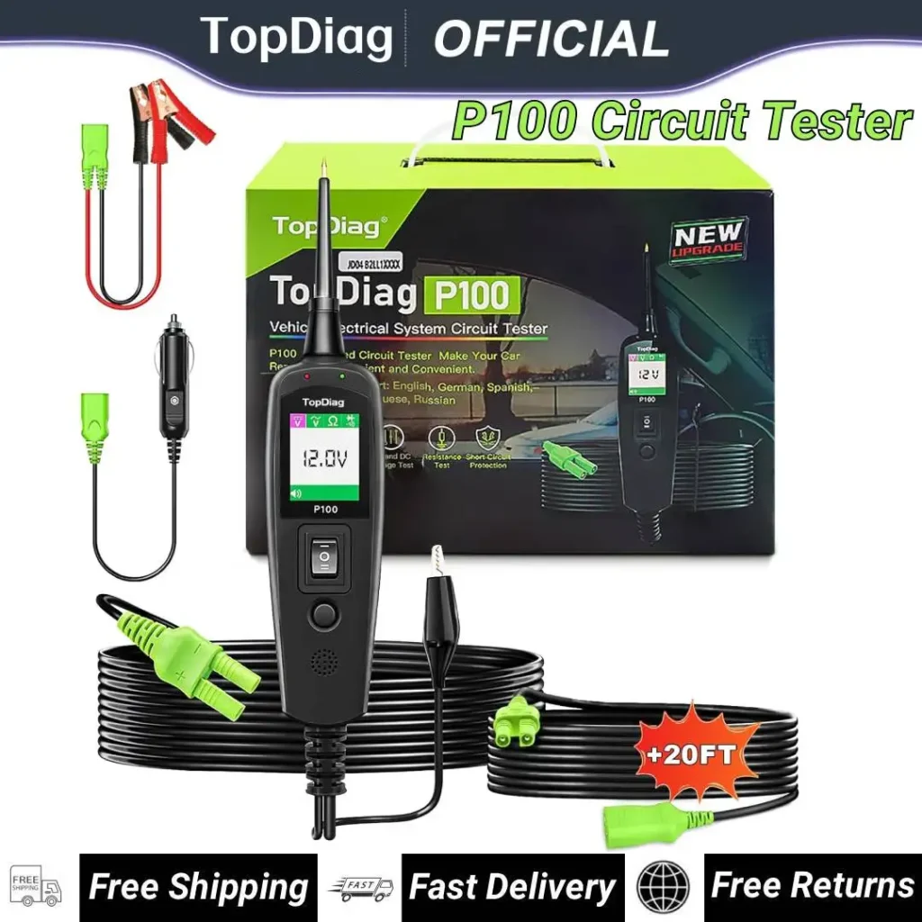 JDiag P100 Automotive Circuit Tester (12V/24V)