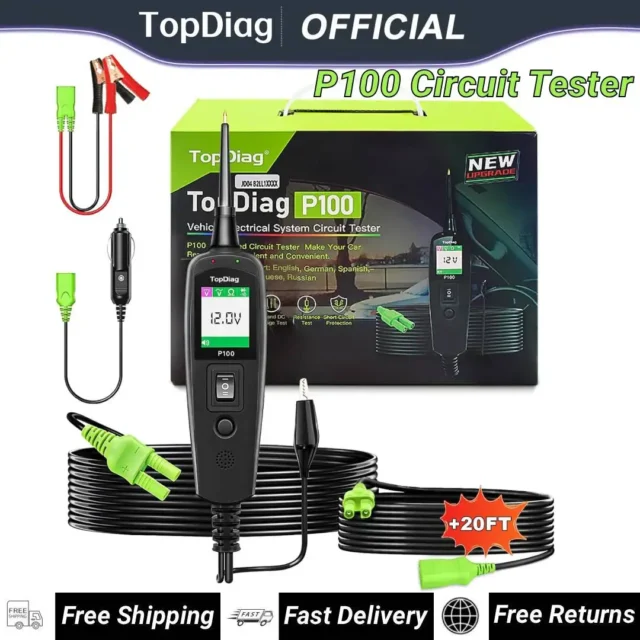 JDiag P100 Automotive Circuit Tester (12V/24V)