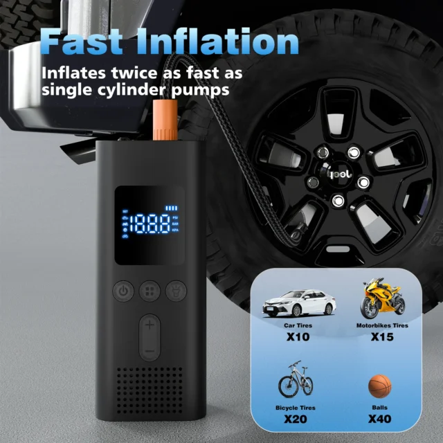 Portable Cordless Tire Inflator — 150 PSI