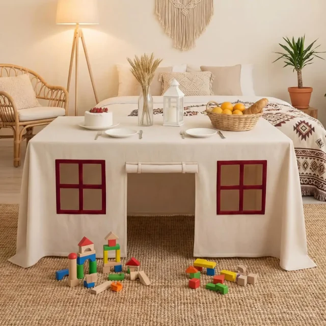 Large Tablecloth Castle Cover Tent for Kids' Play & Dining