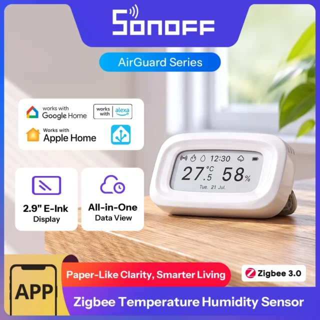 SONOFF E-Ink Zigbee Temperature Humidity Sensor 2.9" Screen