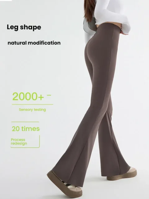 High Waist Flared Shark Pants — Stretchy Bootcut for Women