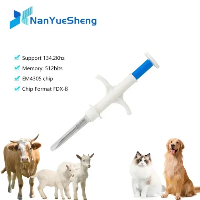 100Pack EM4305 134.2KHz FDX-B Pet Microchip