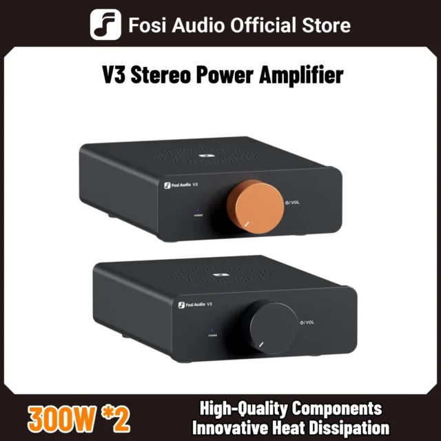 Fosi Audio V3 Class D Stereo Power Amplifier