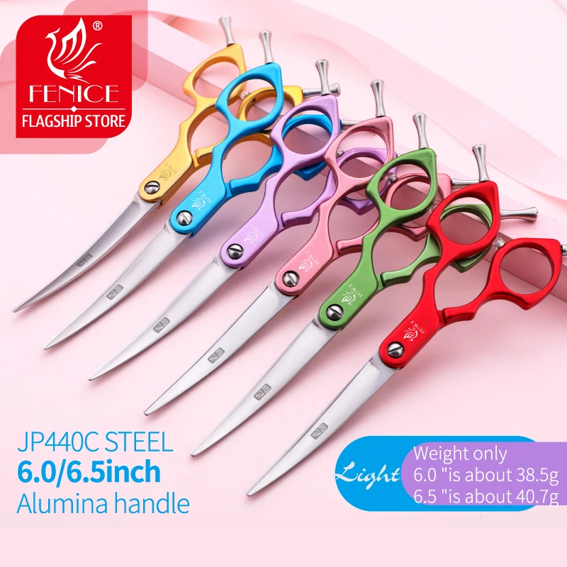 Fenice Professional tijeras de aseo curvadas 6,0/6,5"
