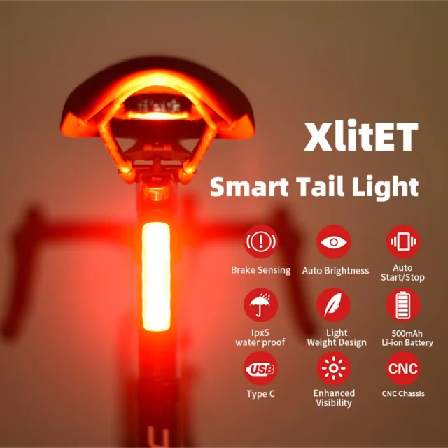 Enfitnix XlitET — luz trasera inteligente para bicicleta