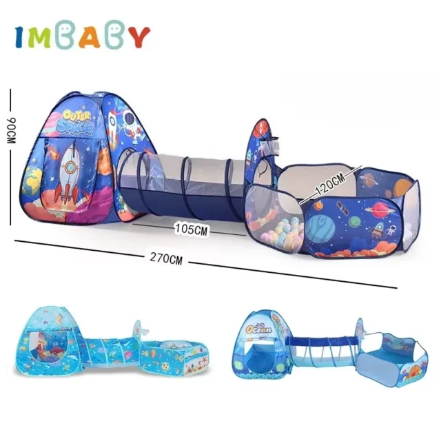 IMBABY piscina de pelotas 3 en 1 plegable para niños