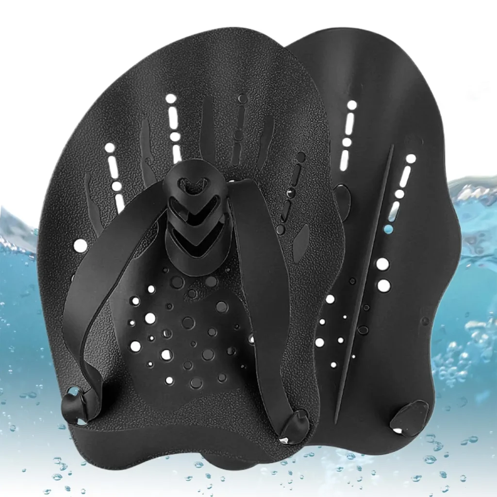 Paletas de natación con correas de silicona ajustables