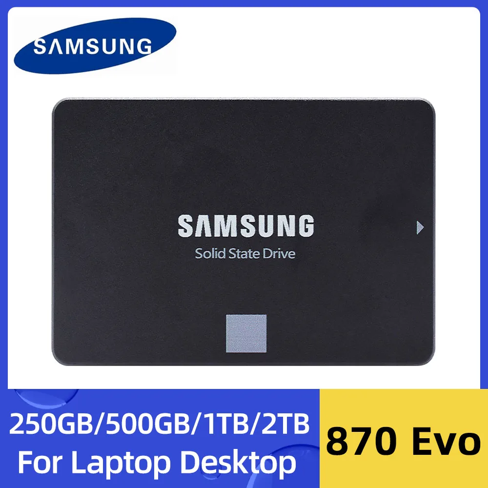 SAMSUNG 870 Evo SSD SATA III 2,5» (250GB–2TB)