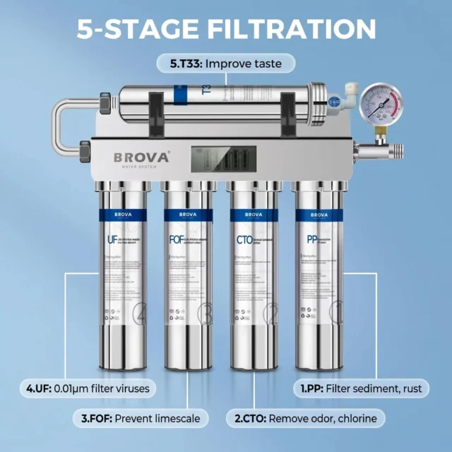Purificador de agua de ultrafiltración para grifo (5 etapas)