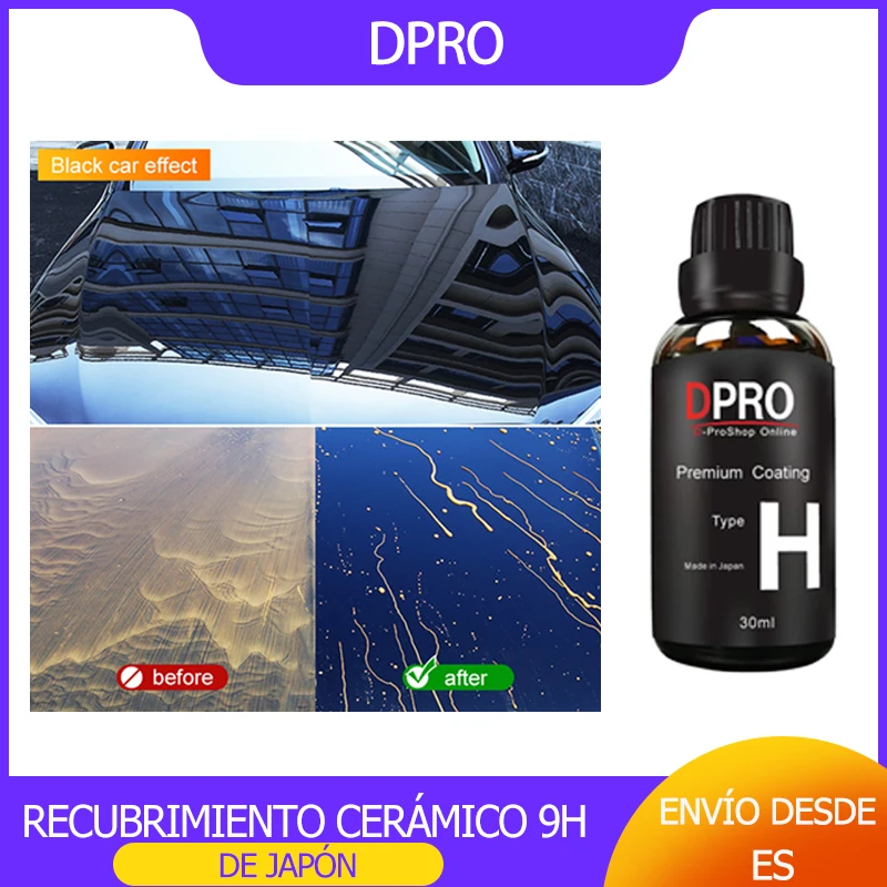 Dpro 9H revestimiento cerámico para coche, hidrofóbico
