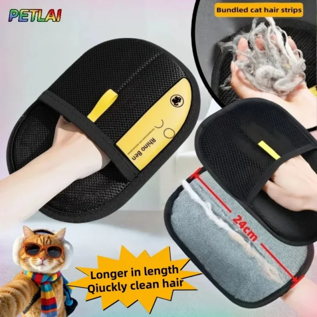 guante removedor de pelo - Guante removedor de pelo para mascotas, electrostático y lavable