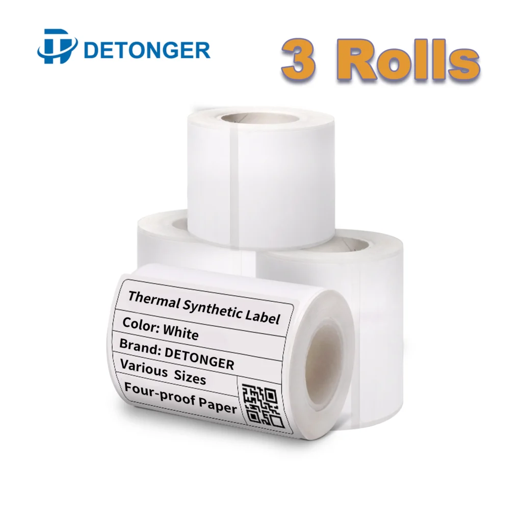 Papeles de etiquetas térmicas compatibles con DETONGER