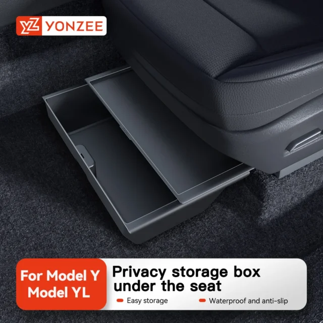 Caja de almacenamiento bajo asiento para Tesla Model Y