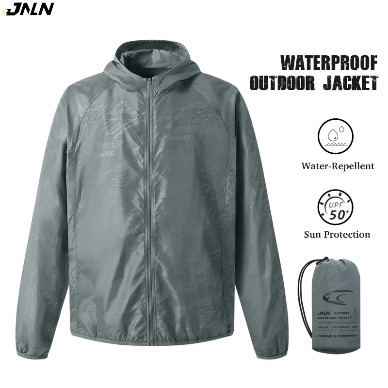 JNLN Chaqueta de senderismo impermeable y cortavientos