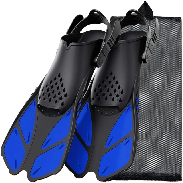 Aletas de snorkel de silicona con hebillas ajustables