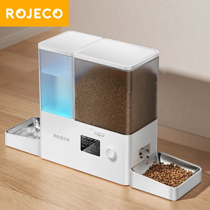 ROJECO — comedero automático 2 en 1 con fuente de agua