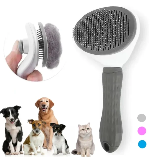 peine autolimpieza mascotas - Peine de autolimpieza para mascotas - cepillo rebanador