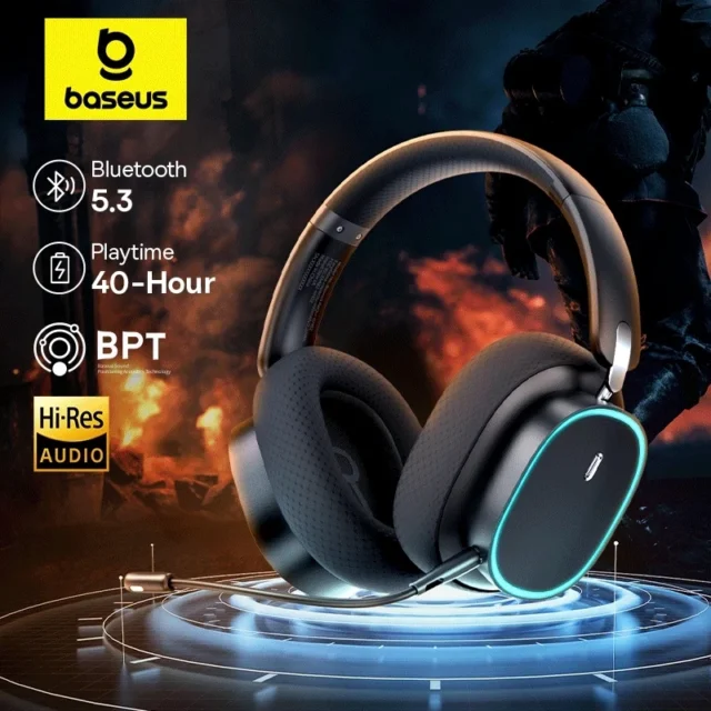 Auriculares Baseus GH02 inalámbricos para gaming, Bluetooth 5.3