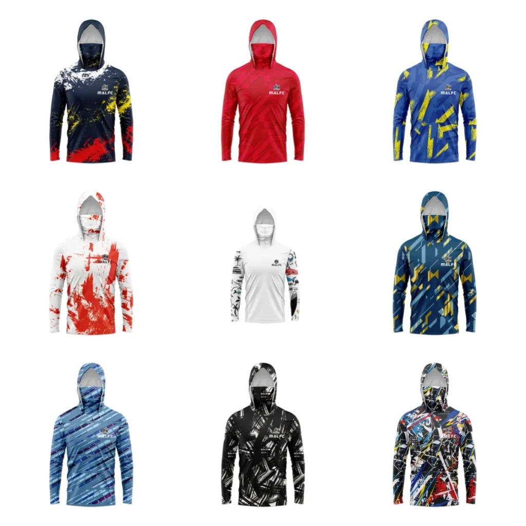 Camisa de pesca con capucha MALFC — protección UV