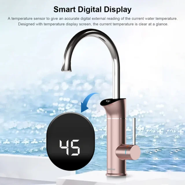 calentador agua 220V - Calentador de agua eléctrico Briwellna 2 en 1 (dorada)