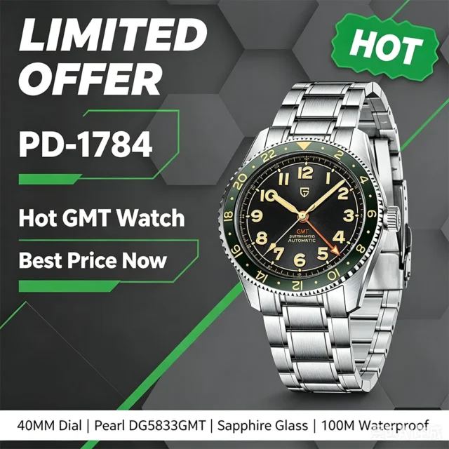 PAGANI DESIGN GMT — reloj automático 40 mm con zafiro