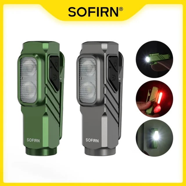 SOFIRN ST10 linterna recargable 1000lm con clip
