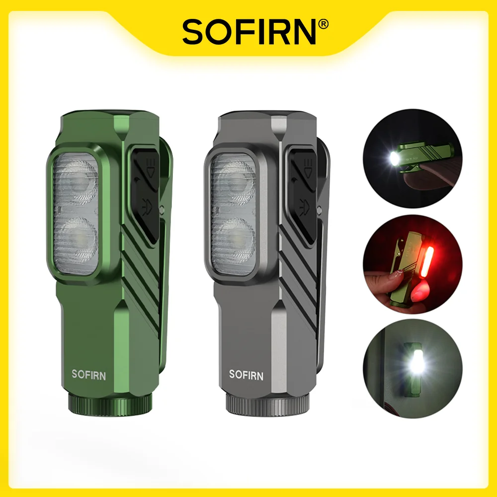 SOFIRN ST10 linterna recargable 1000lm con clip