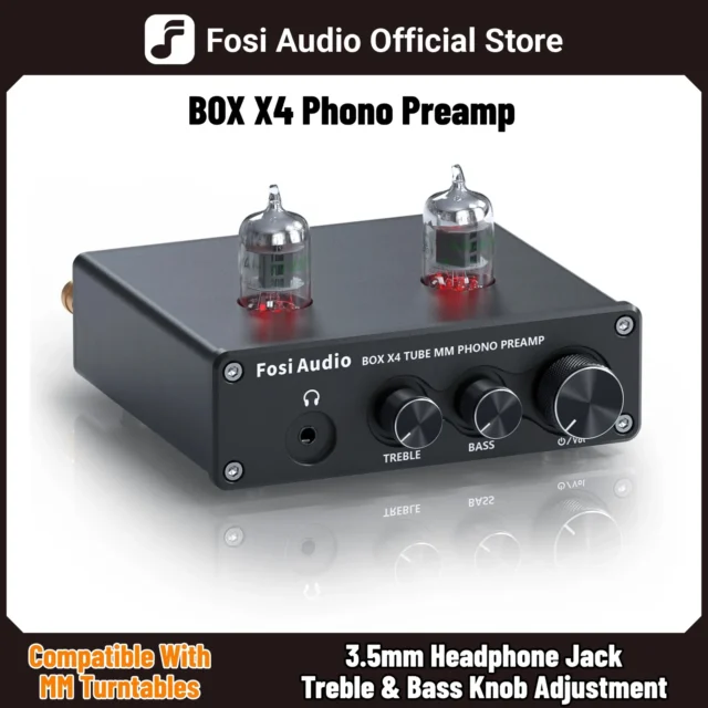 Preamplificador Fosi HiFi BOX X4 con amplificador de tubo