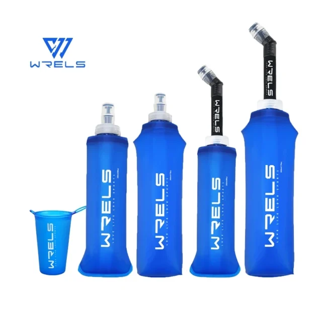 WRELS botella de agua plegable TPU sin BPA portátil