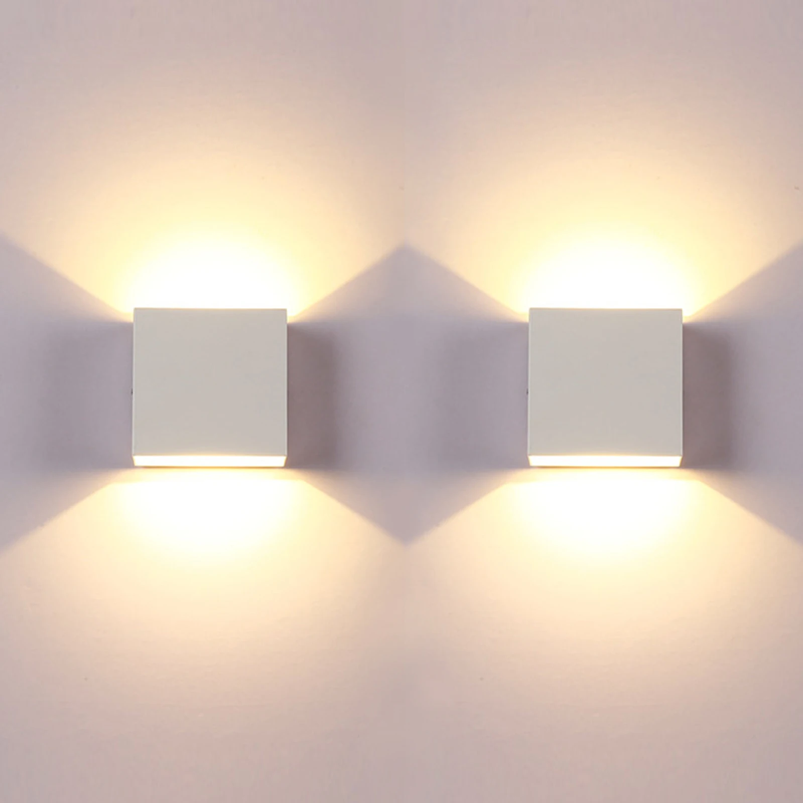 Aplique de pared LED 6W, luz blanca arriba y abajo