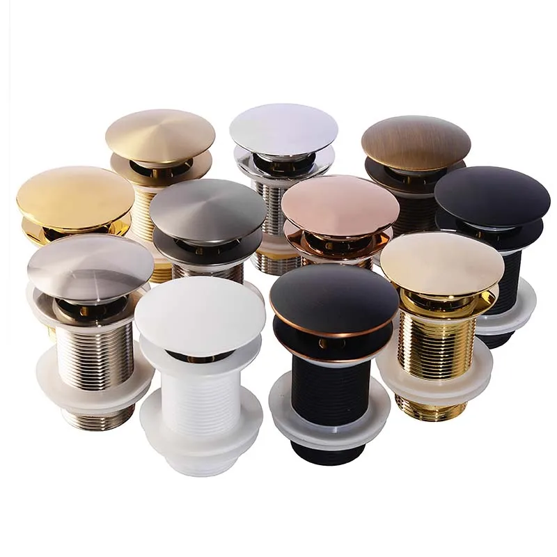 Tapón de drenaje emergente para lavabo, varios acabados