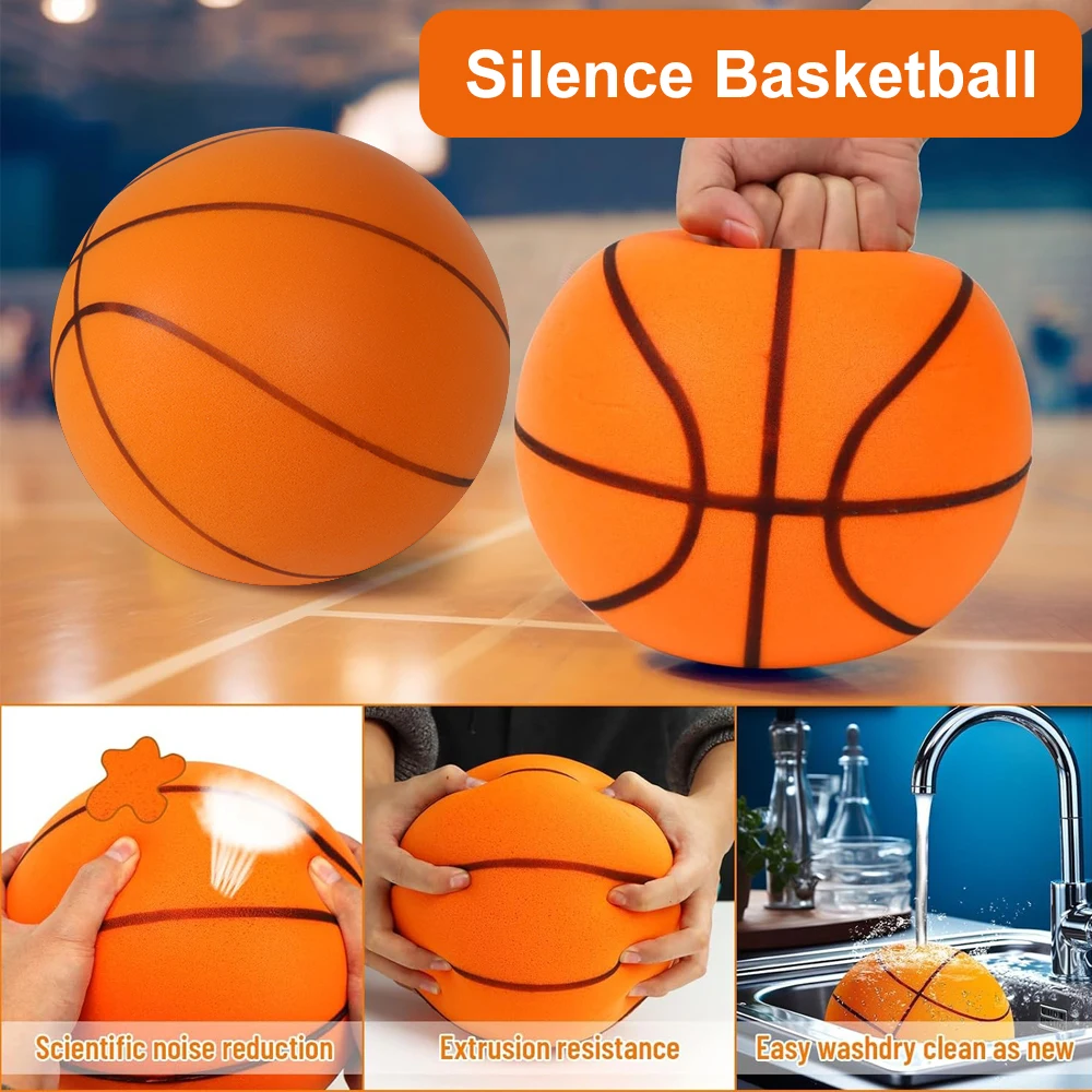 Pelota de baloncesto silenciosa para interiores (tallas 3/5/7)