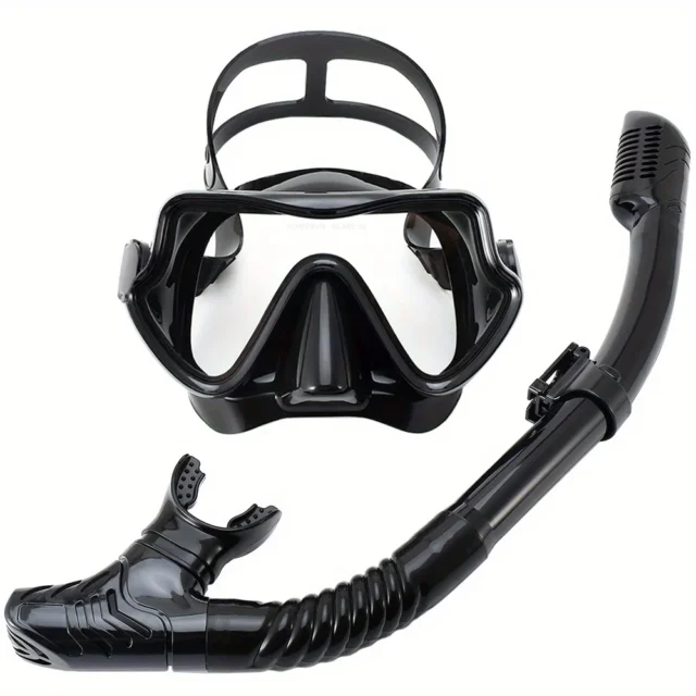 Set máscara y snorkel panorámico para adultos