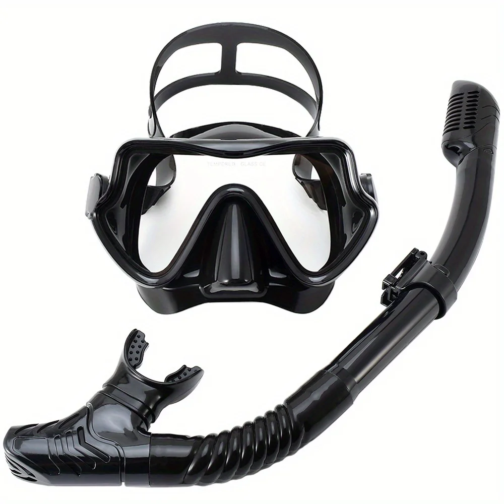 Set máscara y snorkel panorámico para adultos