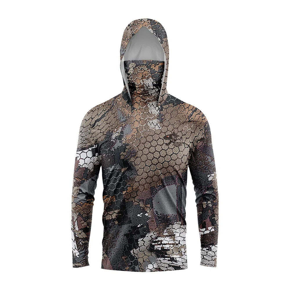 Camiseta de pesca Huk con capucha y protección UV 50+
