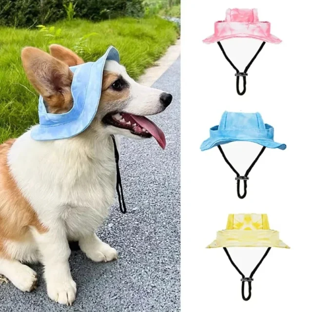 gorra ajustable mascotas - Sombrero para mascotas con orificios para las orejas