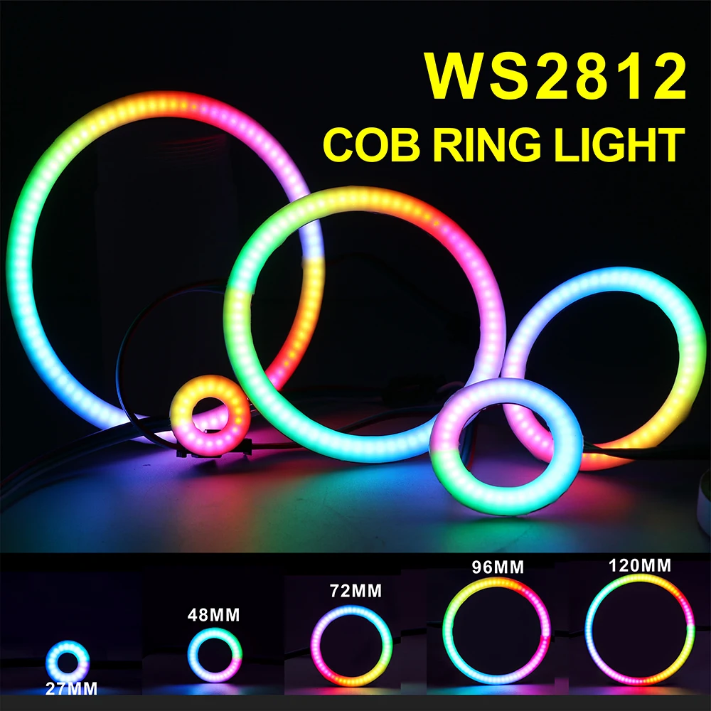 Anillo de píxeles WS2812B 5V (18–90 LEDs direccionables)