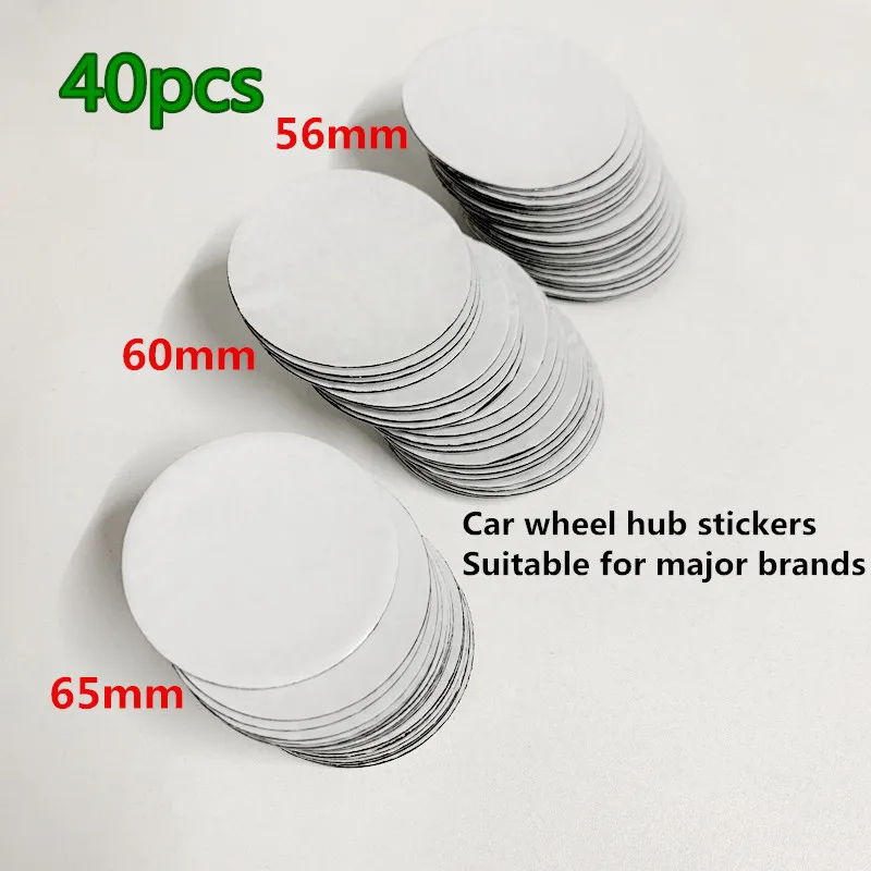 Pack 40 emblemas adhesivos cubo de rueda en resina