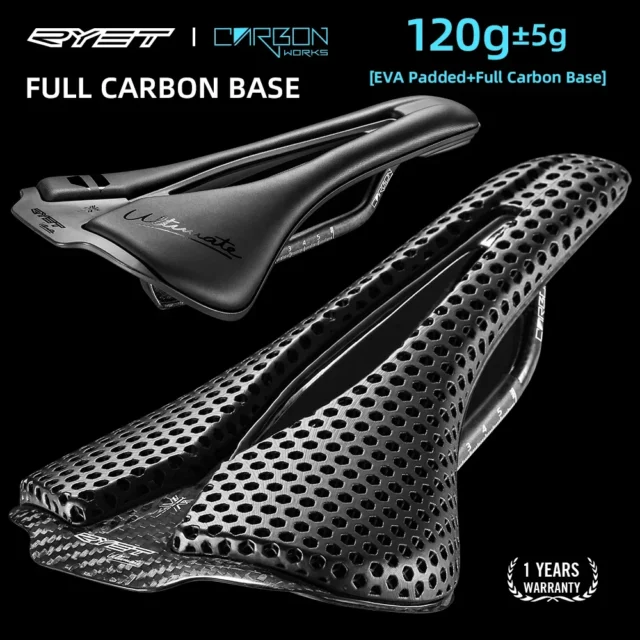 Sillín RYET carbono 120g 250x140mm para bicicleta